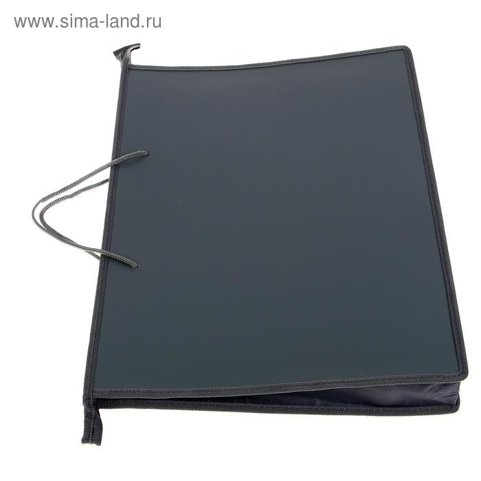 Папка А2 с ручками, 640 х 470мм, пластик, молния сверху, ПМ-А2-35, серая Папка А2 с ручками, 640 х 470мм, пластик, молния сверху, ПМ-А2-35, серая