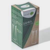 Банка стеклянная для хранения сыпучих продуктов BellaTenero «Эко. Квадратная», 1,5 л, 10×21 см, с бамбуковой крышкой Банка стеклянная для хранения сыпучих продуктов BellaTenero «Эко. Квадратная», 1,5 л, 10×21 см, с бамбуковой крышкой