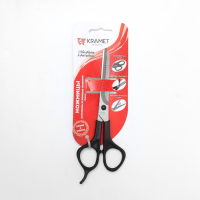 Ножницы парикмахерские, филировочные, с упором, лезвие &mdash; 6 см, цвет чёрный, Н-053 КМ