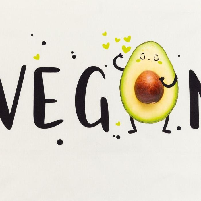 Полотенце Этель "Vegan" 40х73 см, 100% хлопок, саржа 190 гр/м2