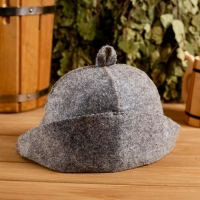 Шапка для бани "Банщик" серая Шапка для бани "Банщик" серая