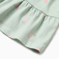 Платье для девочки, цвет зелёный, рост 68 см (3-6 мес) Платье для девочки, цвет зелёный, рост 68 см (3-6 мес)