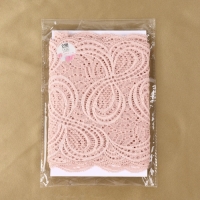 Кружевная эластичная ткань, 180 мм &times; 2,7 &plusmn; 0,5 м, цвет розово-бежевый