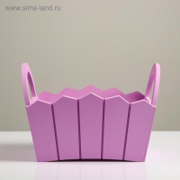 Кашпо деревянное 25&times;16&times;17 см "Мария", ручки боковые, МДФ, сирень