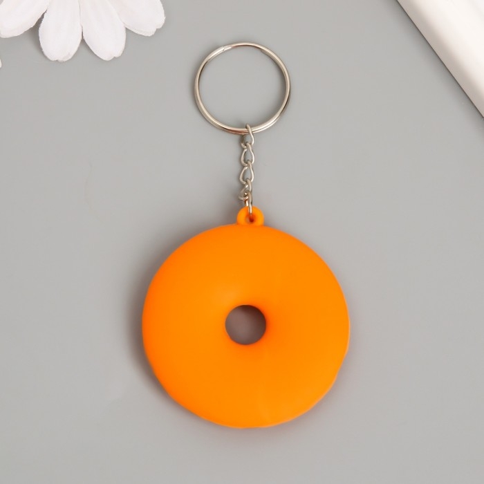 Брелок резина Брелок резина "Пончик с глазурью" МИКС 4,5х4 см