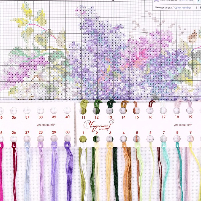 Набор для вышивания крестом &laquo;Сирень&raquo; 28 х 23 см