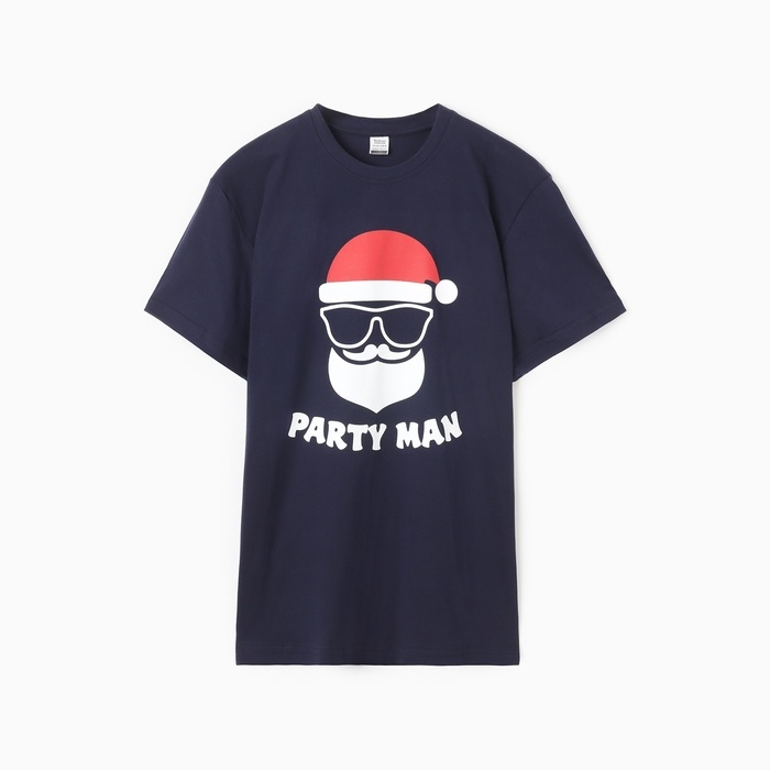 Футболка мужская НГ Футболка мужская НГ "PARTY MAN", цвет синий, р-р 56