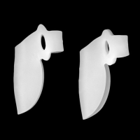 Корректоры - разделители для пальцев ног, с накладкой на косточку большого пальца, 1 разделитель, силиконовые, 7 &times; 4 см, пара, цвет белый