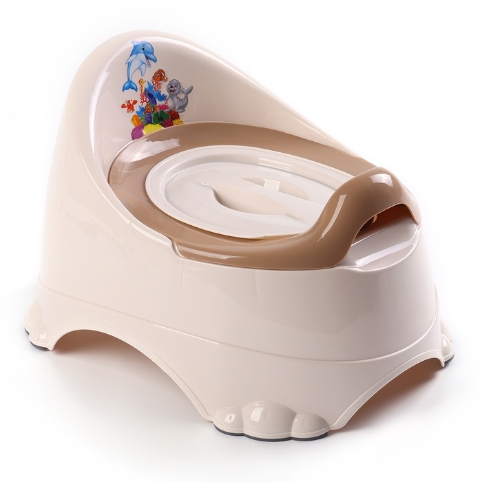 Детский горшок Бэйби-Комфорт, цвет молочный, наклейка МИКС Детский горшок Бэйби-Комфорт, цвет молочный, наклейка МИКС