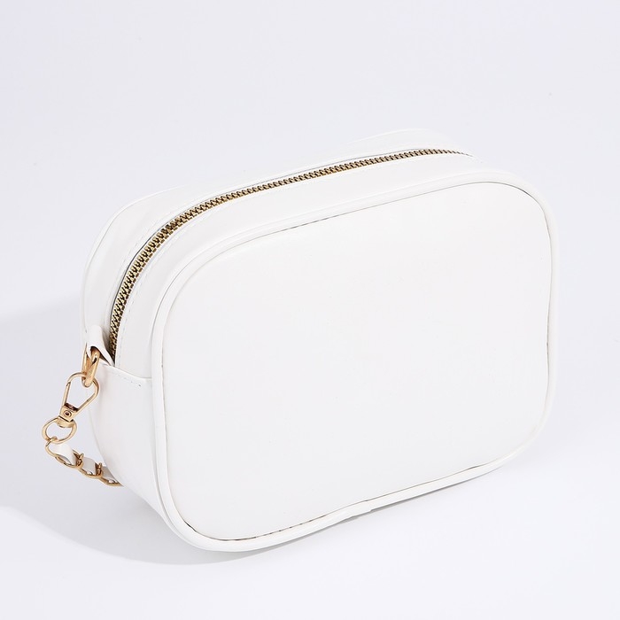 Сумка кросс-боди на молнии, цвет белый