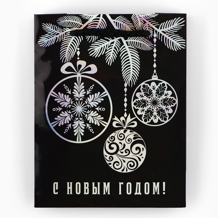 Пакет голографический вертикальный «С Новым годом», S 12 х 15 х 5.5 см , Новый год Пакет голографический вертикальный «С Новым годом», S 12 х 15 х 5.5 см , Новый год