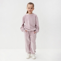 Костюм детский (свитшот, брюки) KAFTAN Plushy р.34 (122-128), лиловый Костюм детский (свитшот, брюки) KAFTAN Plushy р.34 (122-128), лиловый