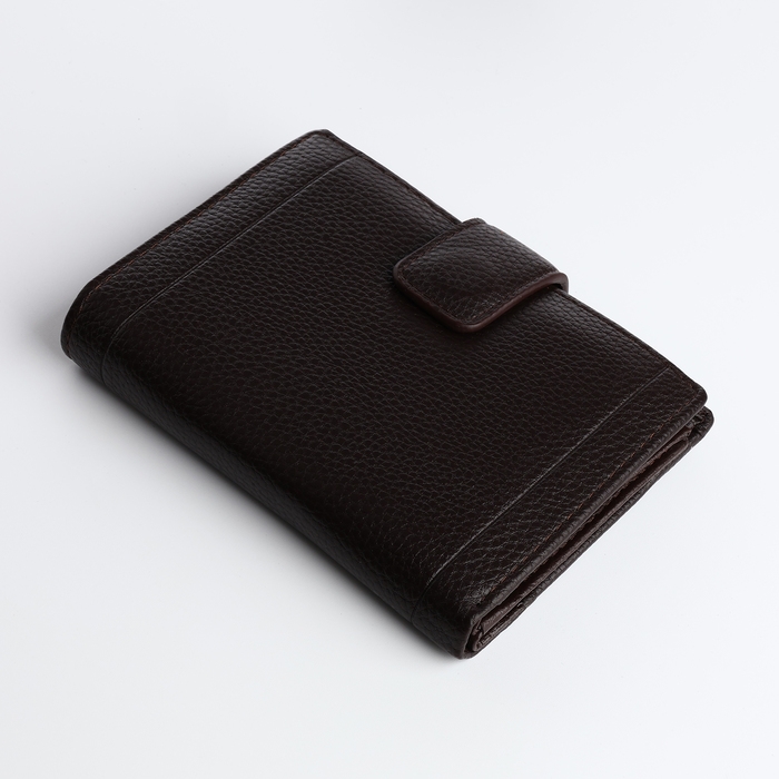 Портмоне мужское на магните 3 в 1, отдел для автодокументов, паспорта, цвет коричневый Портмоне мужское на магните 3 в 1, отдел для автодокументов, паспорта, цвет коричневый