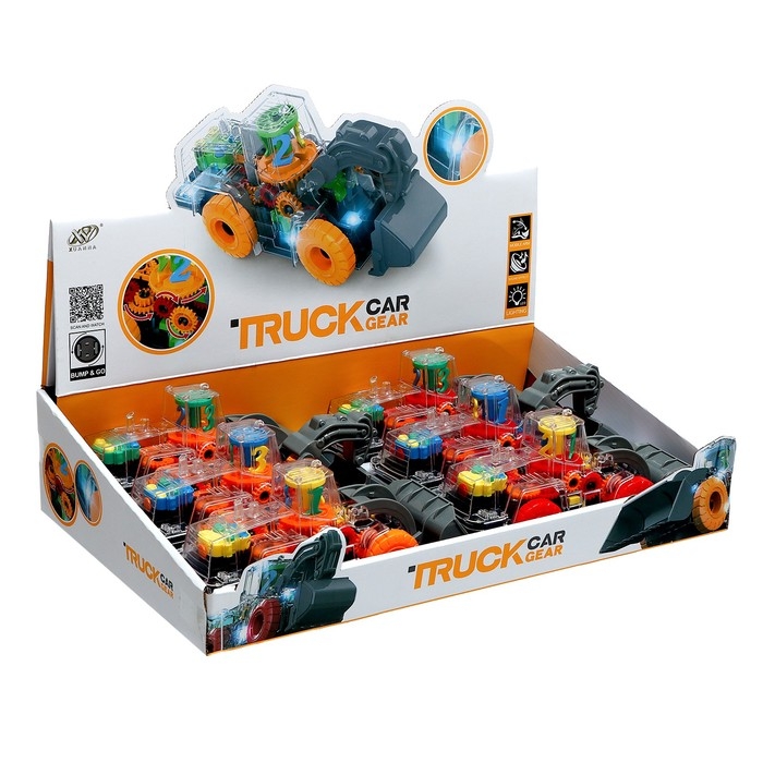 Трактор &laquo;Шестерёнки&raquo;, работает от батареек, световые эффект, МИКС