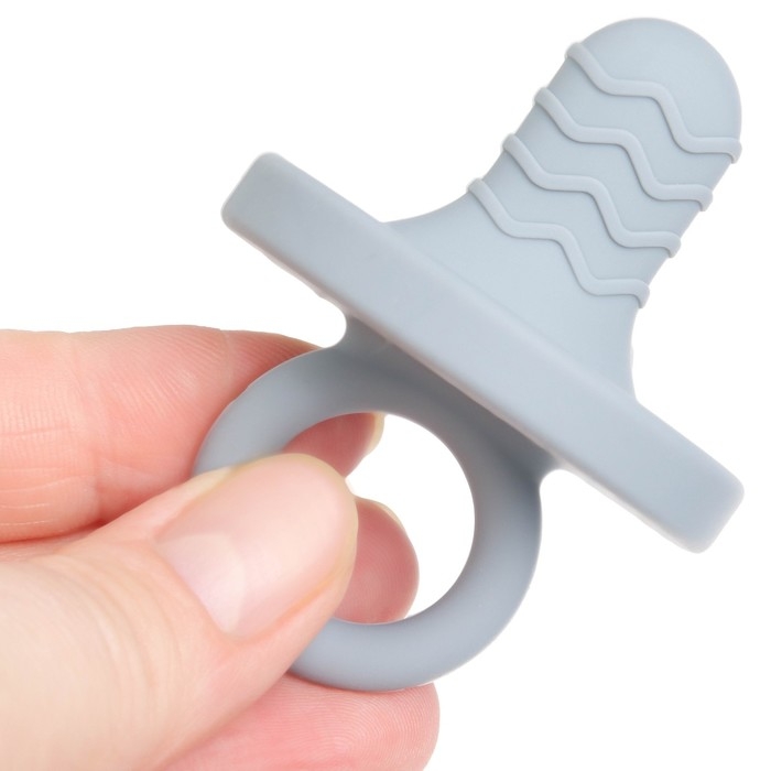 Прорезыватель - пустышка силиконовый, цвет синий/серый, Mum&Baby Прорезыватель - пустышка силиконовый, цвет синий/серый, Mum&Baby