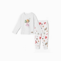 Пижама детская MINAKU "Winter", цвет белый, рост 74-80 см Пижама детская MINAKU "Winter", цвет белый, рост 74-80 см