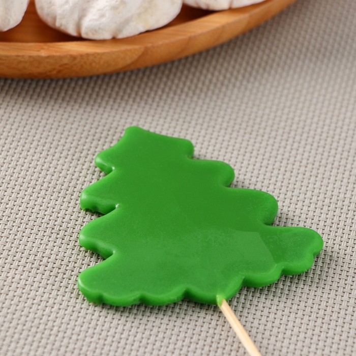 Силиконовый молд для леденцов и шоколада &laquo;Ёлка&raquo;, 12&times;9&times;0.8 см, h=8 см, цвет прозрачный