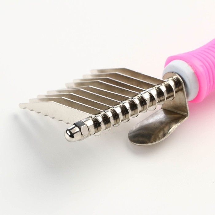 Колтунорез боковой Колтунорез боковой "Комфорт" 9 лезвий, нескользящая резиновая ручка, розовый