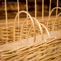 Лоток торговый &laquo;Специи&raquo;, фанерное дно, 3 секции, 36&times;15&times;5/13 см, ручное плетение, лоза