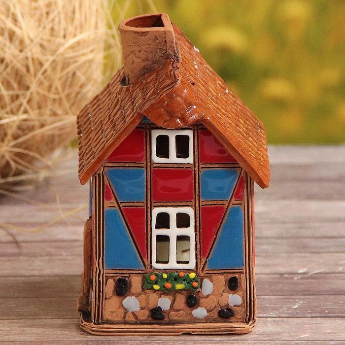 Аромалампа Домик &laquo;Лайма&raquo;, ручная работа, микс, 12 см