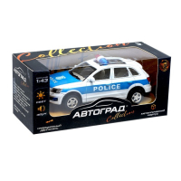 Машина металлическая «Полицейский джип», инерционная, свет и звук, масштаб 1:43 Машина металлическая «Полицейский джип», инерционная, свет и звук, масштаб 1:43