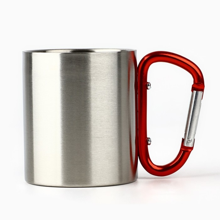 Кружка туристическая с карабином &laquo;На рыбалке лучше&raquo;, 180 мл