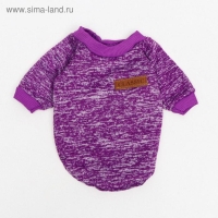 Свитер меланжевый, размер 2XL (ДС 41, ОШ 34, ОГ 55 см) фиолетовый