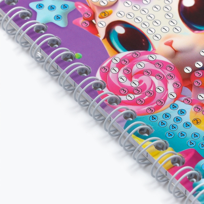 Алмазная мозаика с частичным заполнением для детей на блокноте «Сладкоежка», 11 х 15 см, 48 листов Алмазная мозаика с частичным заполнением для детей на блокноте «Сладкоежка», 11 х 15 см, 48 листов