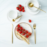 Столовые приборы из нержавеющей стали Magistro «Фолк», 4 предмета, цвет золотой Столовые приборы из нержавеющей стали Magistro «Фолк», 4 предмета, цвет золотой