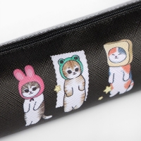 Пенал школьный из искусственной кожи &laquo;1 сентября: Котики&raquo;, 19 х 8 х 3 см