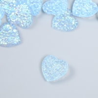 Декор для творчества пластик  "Сердце" голография перламутр набор 20 шт 1,6х1,6 см   937146