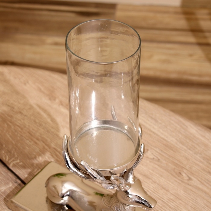 Подсвечник Подсвечник "Олень" алюминий 21х11х35 см