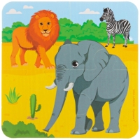 Мягкий пазл для малышей &laquo;Животные мира&raquo;, 16 деталей, Крошка Я