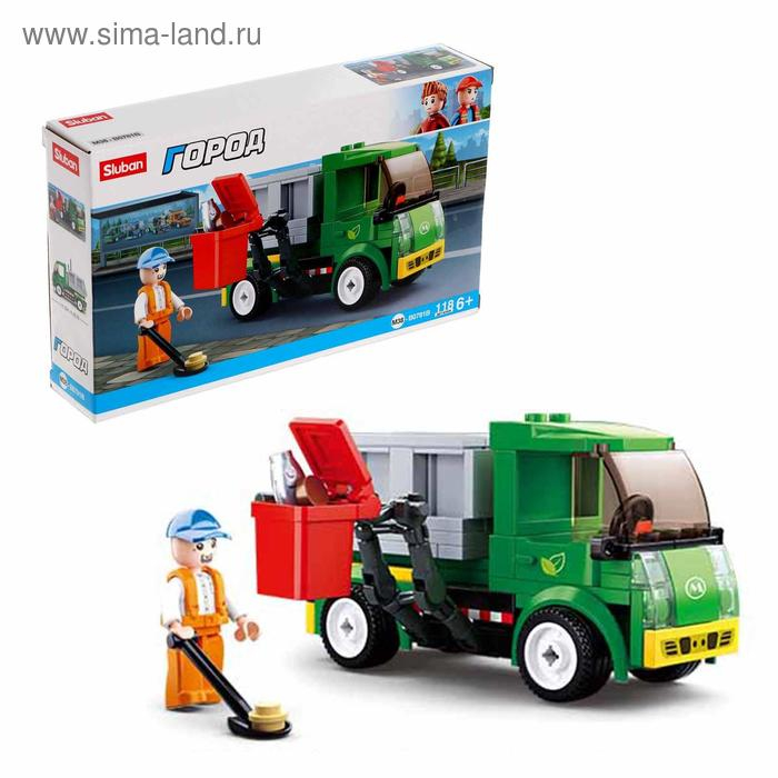 Конструктор Город «Мусороуборочная машина», 118 деталей Конструктор Город «Мусороуборочная машина», 118 деталей
