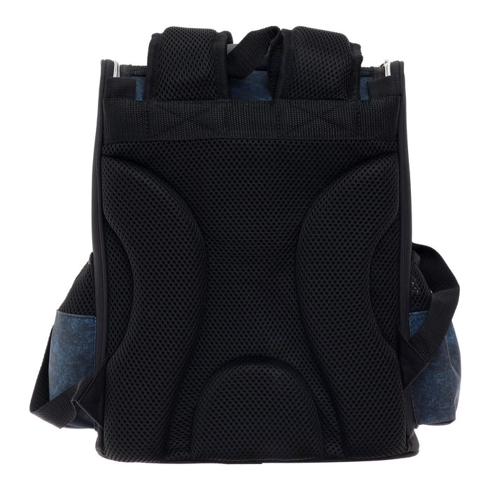 Ранец школьный Стандарт, 34 х 27 х 20 см, Attomex Lite Street Race, чёрный, синий Ранец школьный Стандарт, 34 х 27 х 20 см, Attomex Lite Street Race, чёрный, синий