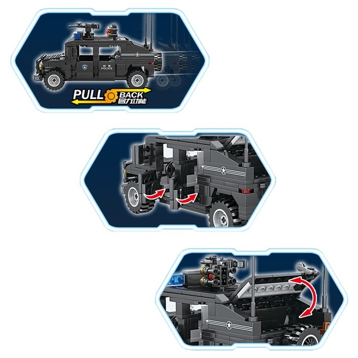 Конструктор спецназ &laquo;Внедорожник&raquo;, 431 деталь