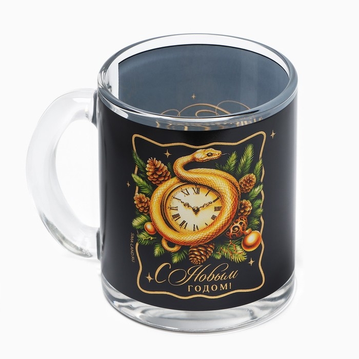 Новый год. Кружка &laquo;Золотая змея&raquo;, 300 мл
