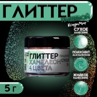 Глиттер кандурин "Хамелеон", 4 цвета, фракция 10-60 &micro;m, 5 г