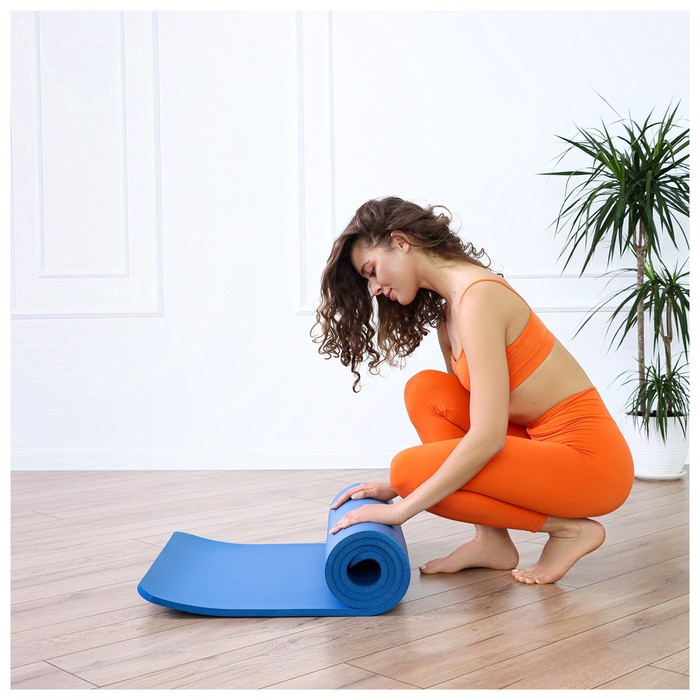 Коврик для йоги Sangh, 183&times;61&times;1,5 см, цвет синий