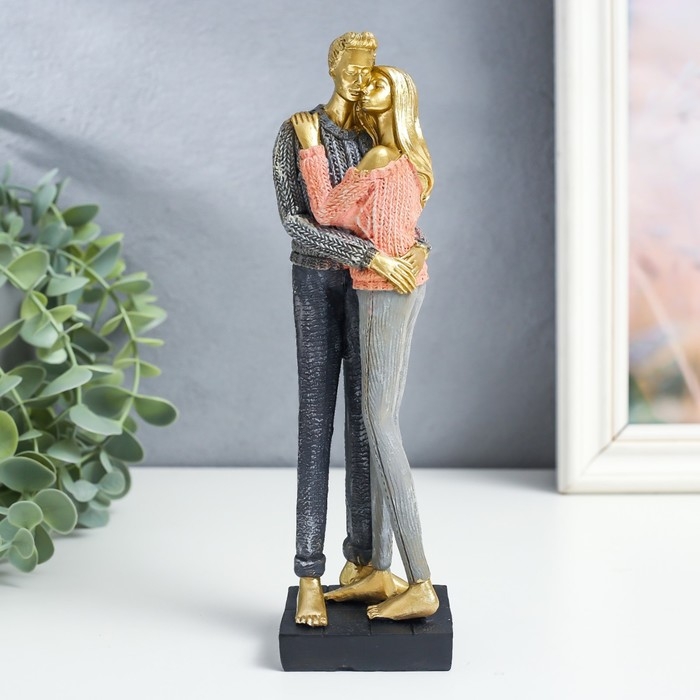 Сувенир полистоун Сувенир полистоун "Влюблённая парочка - нежность, в свитерах" 6х5,7х21,5 см