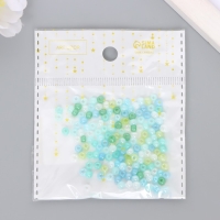 Бисер стекло 6/0 "Зелёно-голубой меланж" 10 гр Бисер стекло 6/0 "Зелёно-голубой меланж" 10 гр