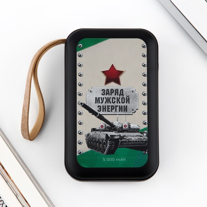 Зарядное устройство &laquo;Заряд мужской энергии&raquo;, 5000мА, мод. PB-01, 10,4 х 6,4 см