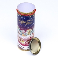 Новый год. Подарочная коробка, тубус под бутылку &laquo;Новый Год&raquo; 120х345мм (325 мм внутр. высота).