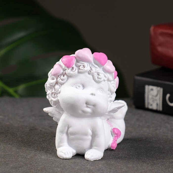 Фигура Фигура "Ангел лежит ручки в пол" 7х5х7см