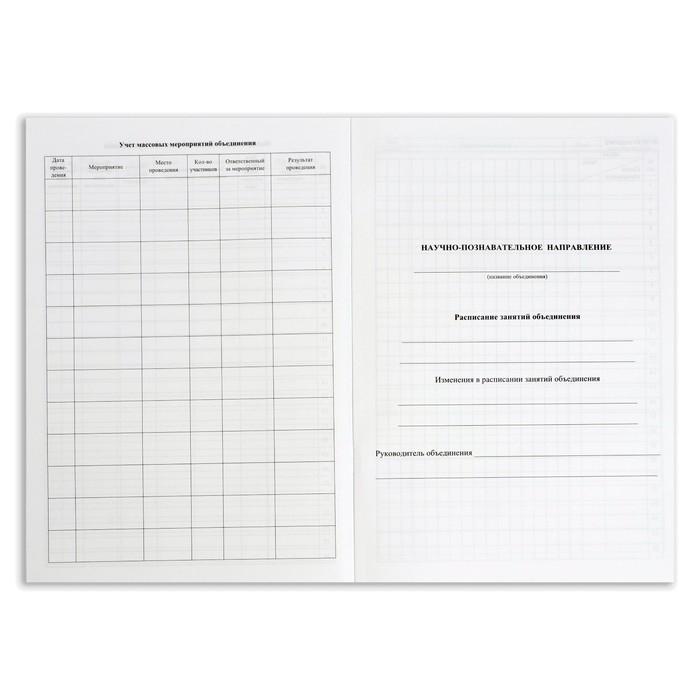 Журнал учета внеурочной деятельности в образовательной организации А4, 32 листа