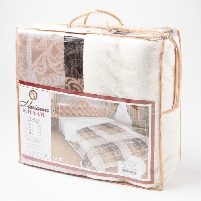 Плед &laquo;Милан&raquo; 220х240 см, искусственный мех, 400 г/м 100% полиэстер