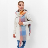 Шарф зимний объемный с кистями MINAKU клетка 210*38+18 см Шарф зимний объемный с кистями MINAKU клетка 210*38+18 см