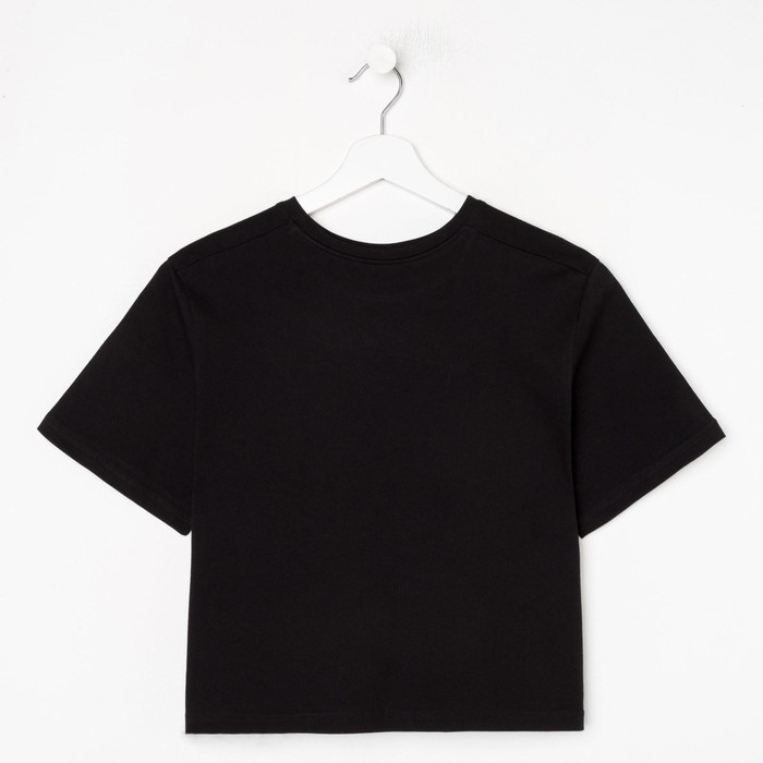 Футболка укороченная &laquo;Королева&raquo; Злодейки, цвет чёрный