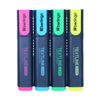 Набор маркеров-текстовыделителей 4 цвета, Berlingo 5.0 мм, европодвес