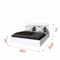 Кровать "ЭКО", 1600х2000 Белый Кровать "ЭКО", 1600х2000 Белый